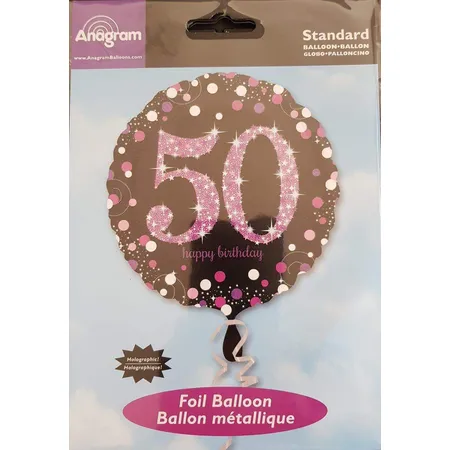 Amscan Folienballon Happy Birthday Holographic Pink Duo Shop De