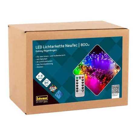 Idena Galaxy Lichterkette Newtec 800 LED Regenbogen Duo Shop De