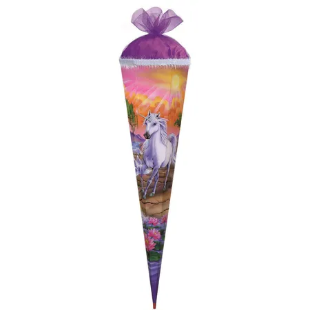 Roth Glitter Schultüte Einhorn 85cm 6 eckig duo shop de