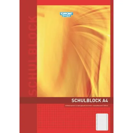 Stylex Schulblock Din A Kariert Und Gelocht Blatt Duo Shop De