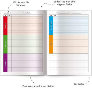 Trötsch Grundschulplaner Monster Hausaufgabenheft für Grundschule