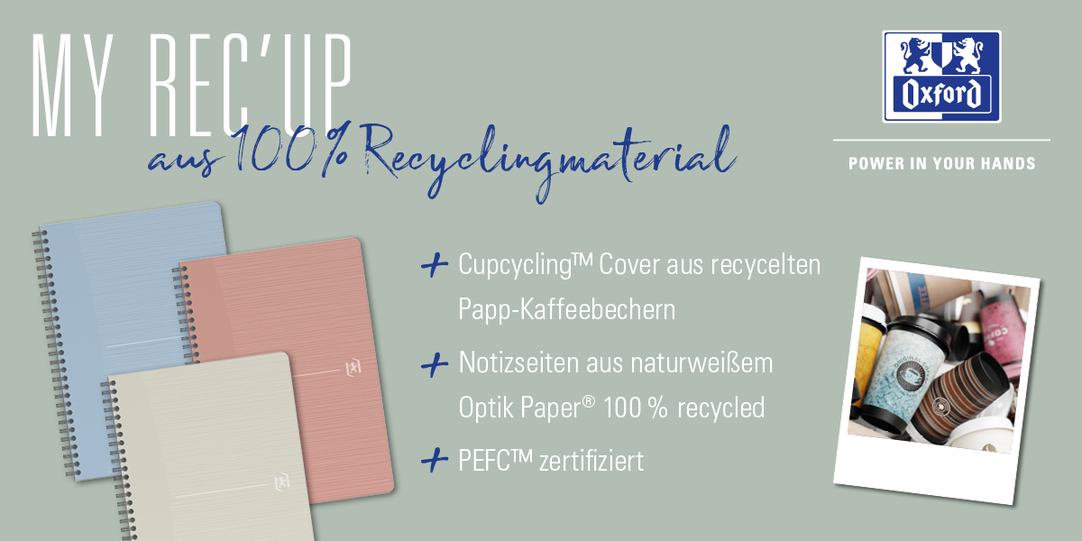 Oxford Artikel aus 100% Recyclingmaterial jetzt günstig online kaufen.