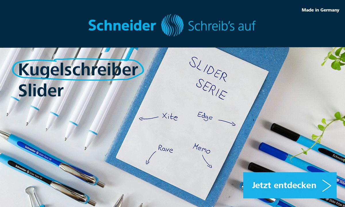 Willkommen im Schneider Slider Online Shop