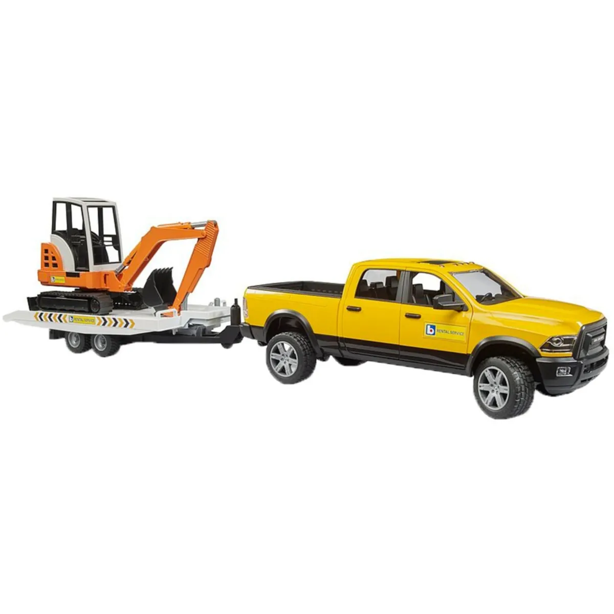 Bruder Spielzeug Neuheiten 02546 RAM Anhänger Minibagger Jeep Bagger Auto Neu - Image 6