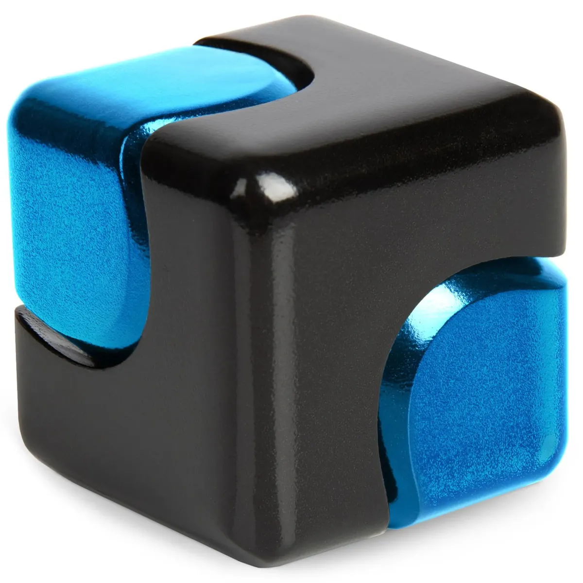 Triton-X Schwarz/Blau (Copy) - Fidget Spinner Cube Black & Blue, 2,8 X 2,8 Cm