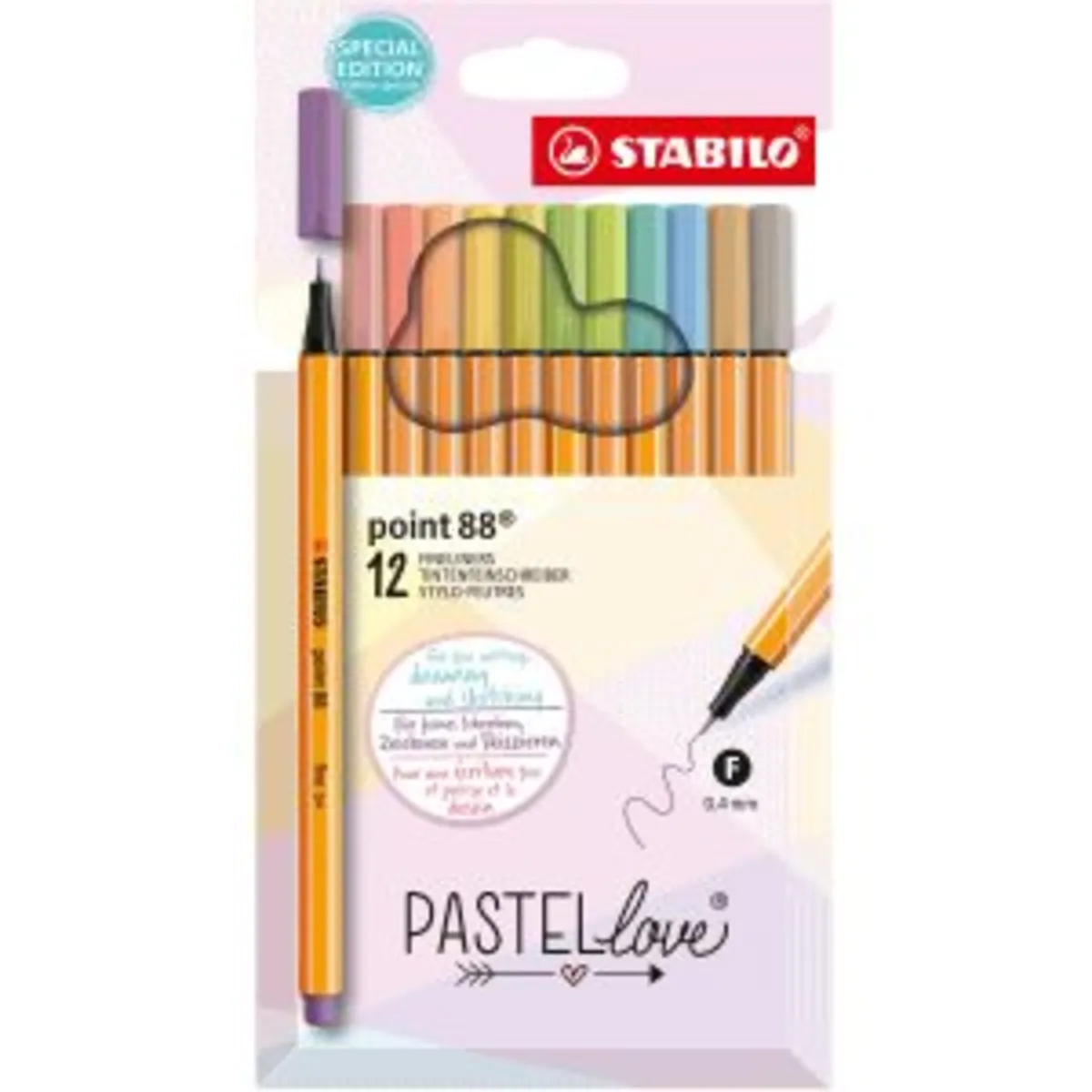 Fineliner - STABILO point 88 - Pastellove Set - 12er Pack - mit 12 verschiedenen - Bild 1 von 1