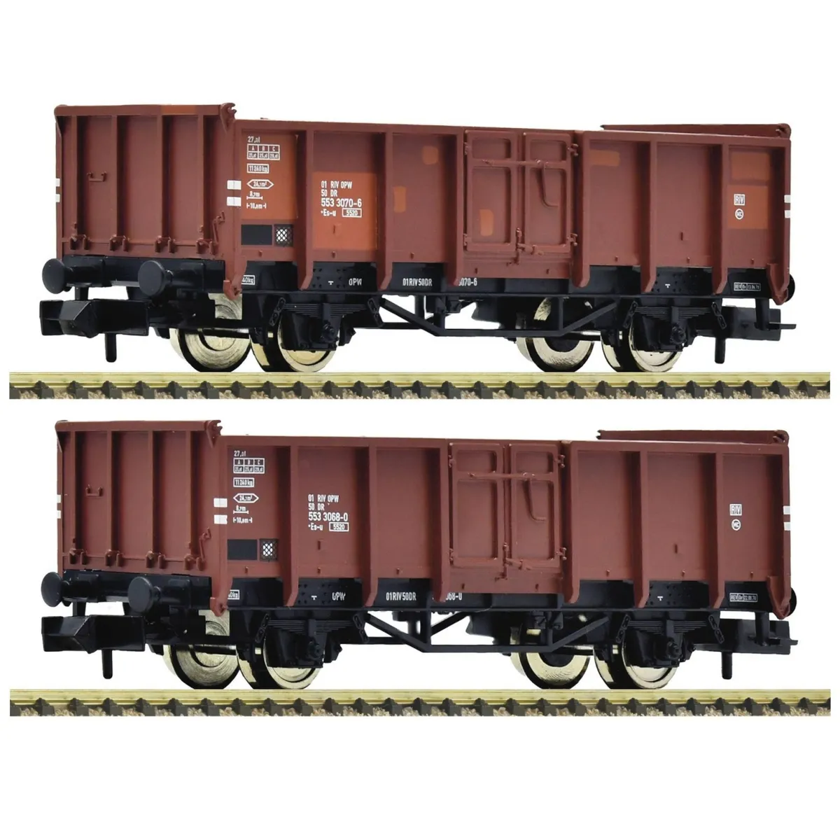 Fleischmann 6660138 N 2-Tlg. Set: Offene Güterwagen Es, Dr, Ep. Iv