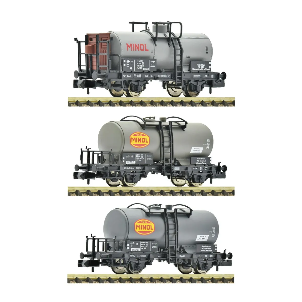 Fleischmann 6660152 N 3-Tlg. Set: Kesselwagen „Minol“, Dr, Ep. Iv