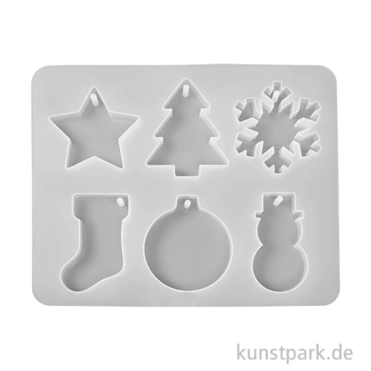 Glorex Gmbh Glorex Silikon-Form 6 Weihnachtsmotive Weiß