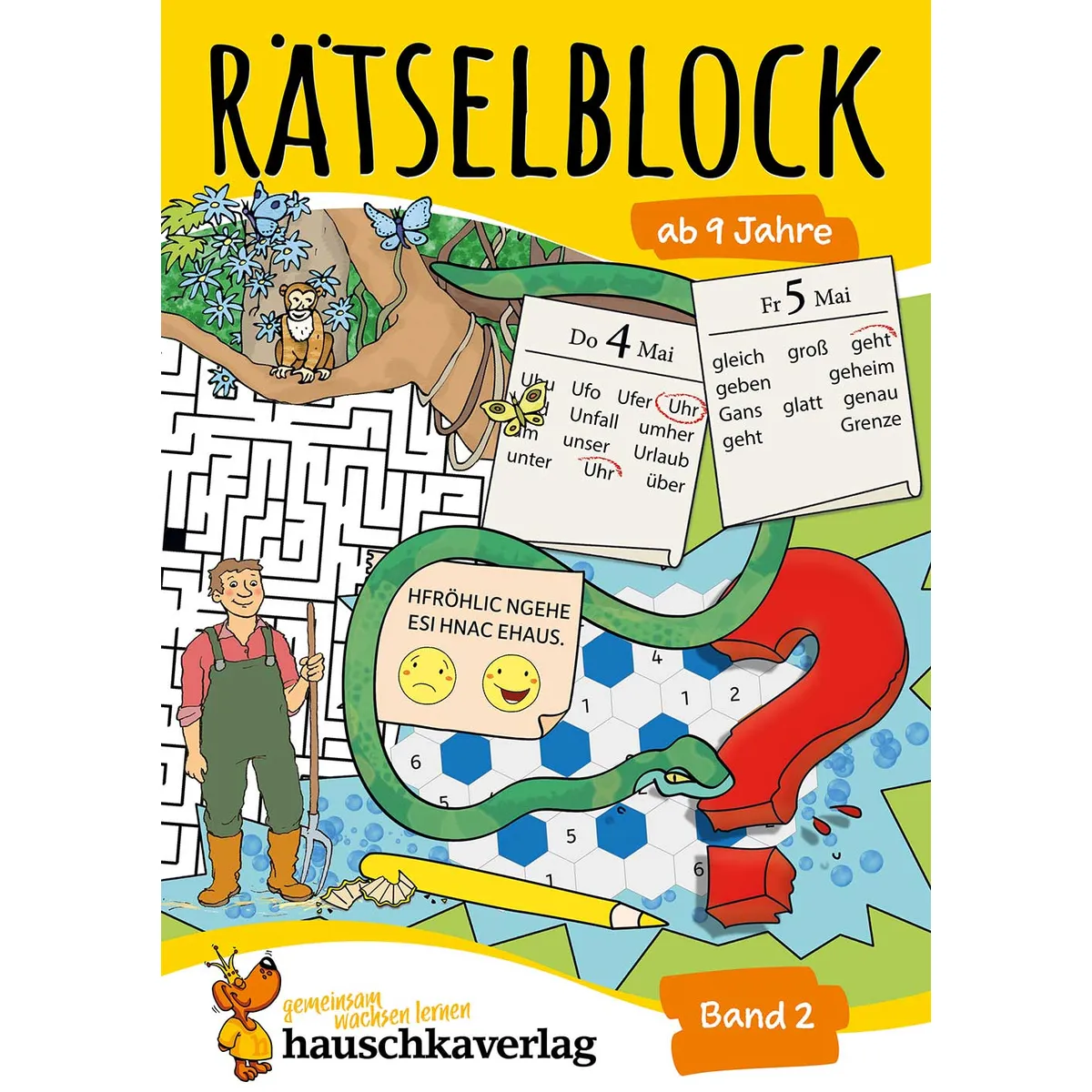 Hauschka Verlag Rätselblock Ab 9 Jahre, Band 2, A5-Block