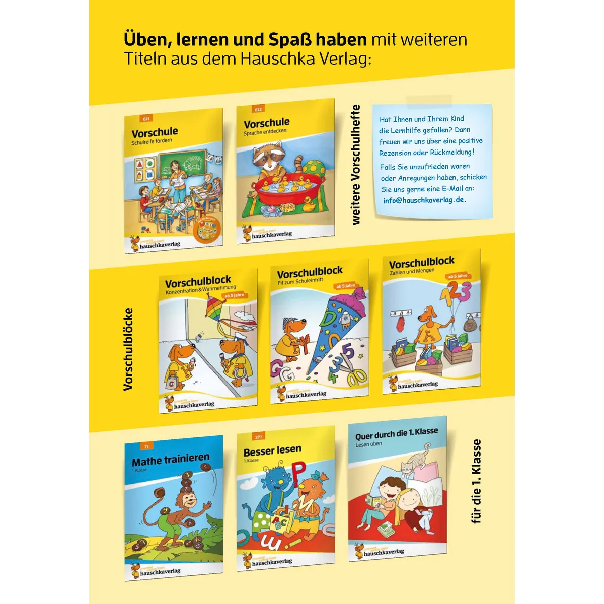Hauschka Verlag Vorschule: Zahlen Entdecken
