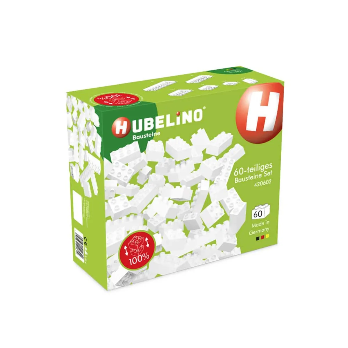 Hubelino Gmbh Jungen Hubelino 420602 Weiße Bausteine 60-Teilig