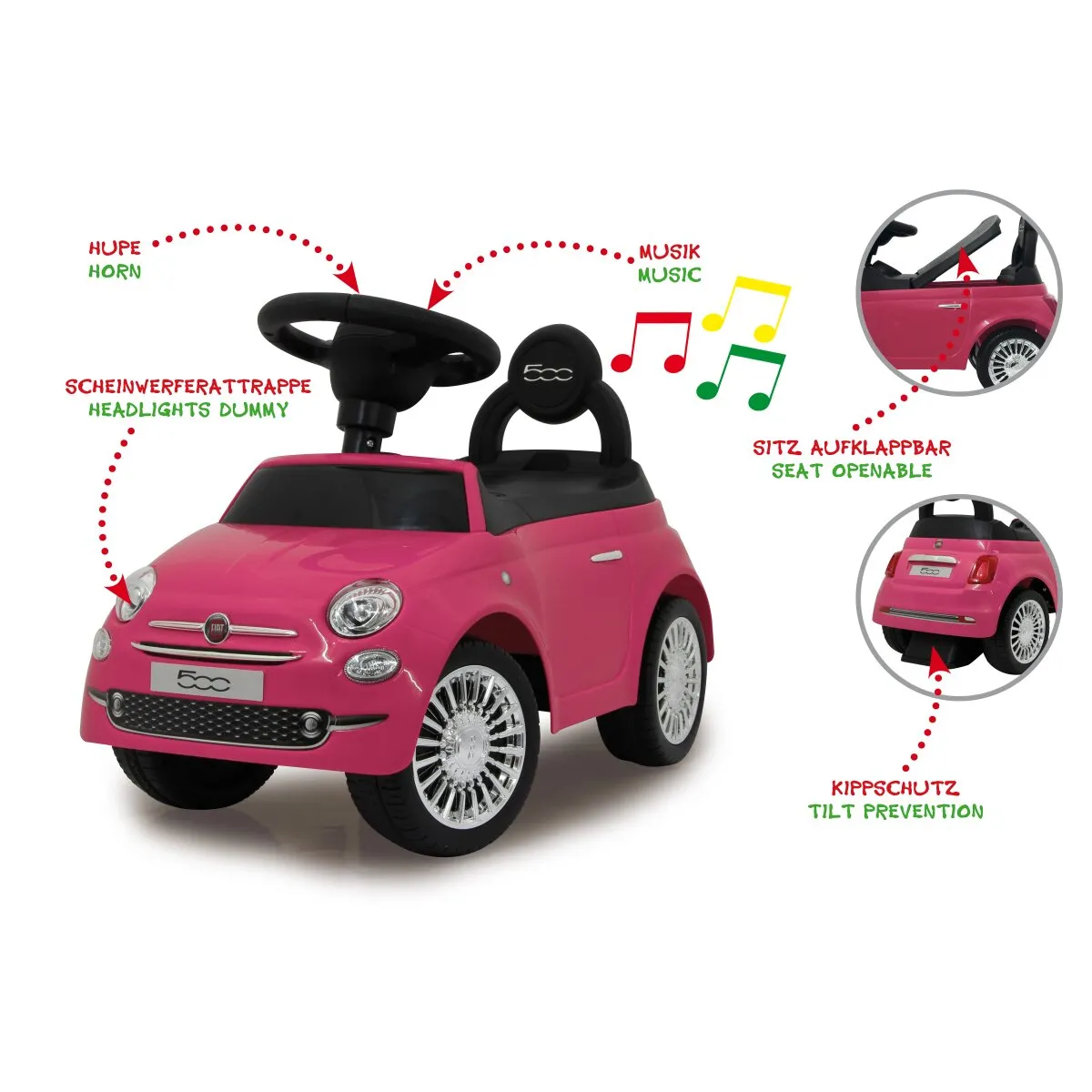 Jamara Rosa Fiat 500 - Image 3