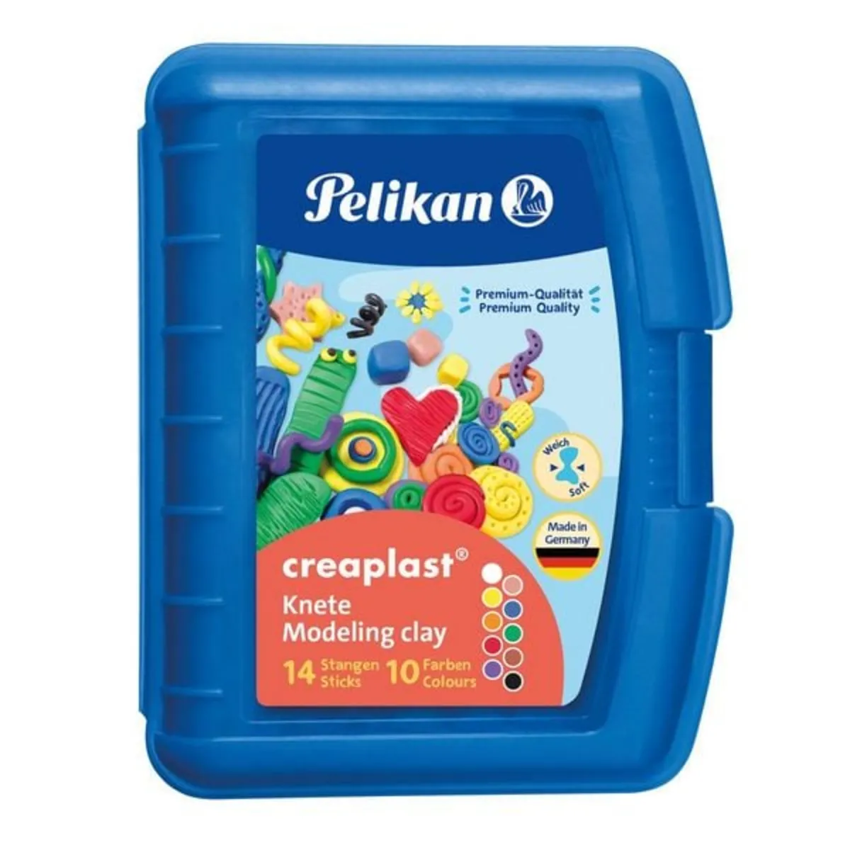 Pelikan Kinderknete creaplast® 10 Farben im blauen Etui, 240g - Image 3