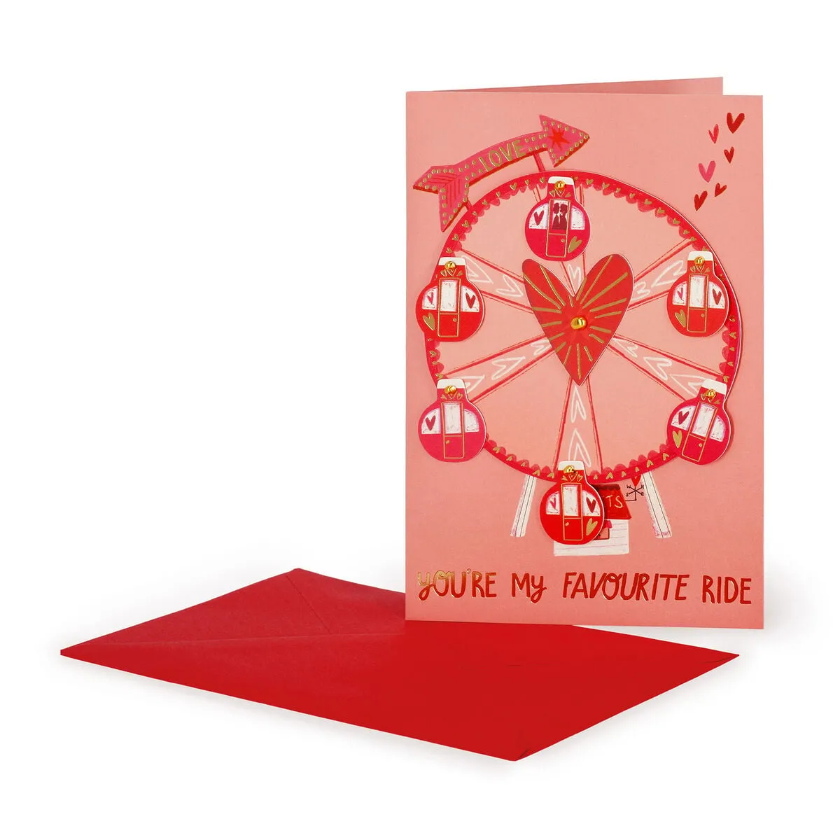 Legami Rot Bga0001 Glückwunschkarte Mit Applikation - Greeting Card With Application