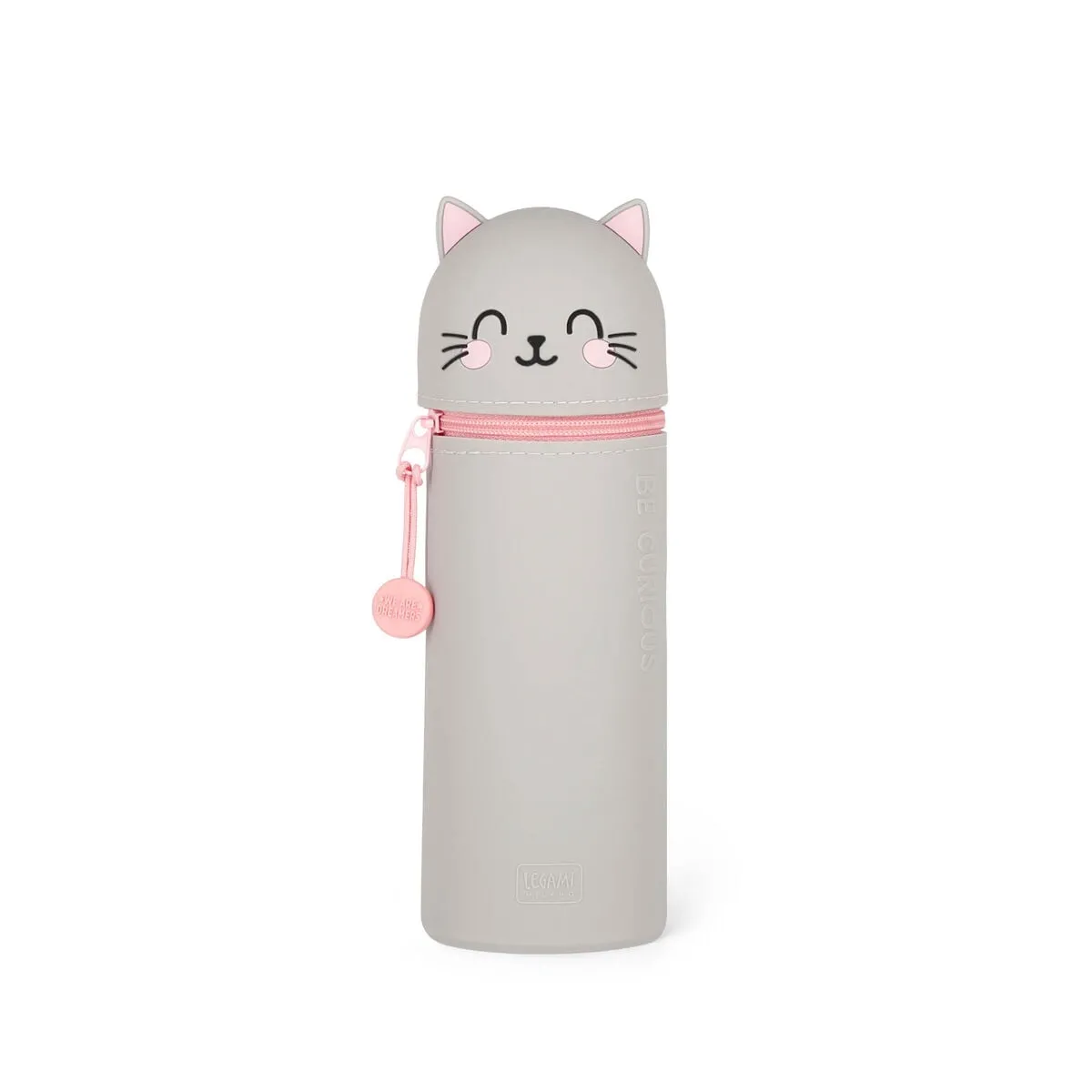 Legami Ka0016 2-In-1-Federmäppchen Aus Silikon Kitty „Be Curious“ - Kawaii