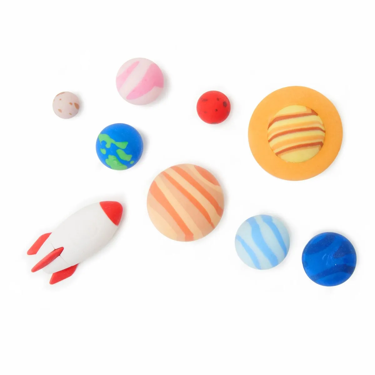 Legami Solar System - Set Of 9 Erasers - Space - Image 2