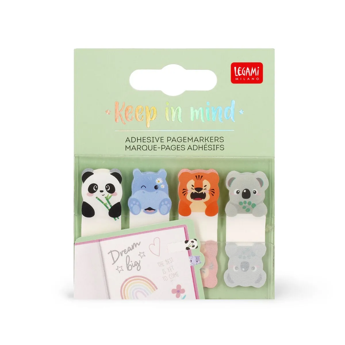 Legami Skn0003 Selbstklebende Seitenmarkierungen Cute Animals - Keep In Mind