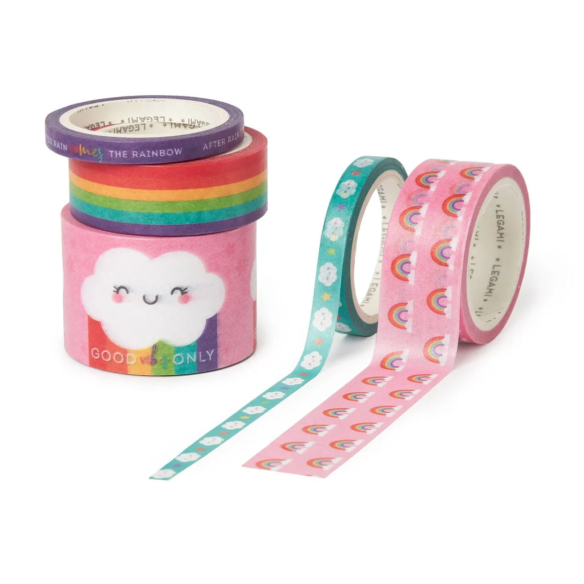 Legami Tap0008 5Er-Set Dekorative Papierklebebänder Rainbow - Tape By Tape