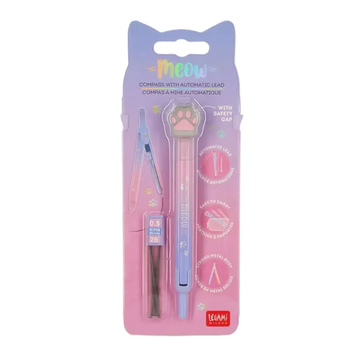 Legami Zirkel Mit Automatischer Mine Meow Kitty