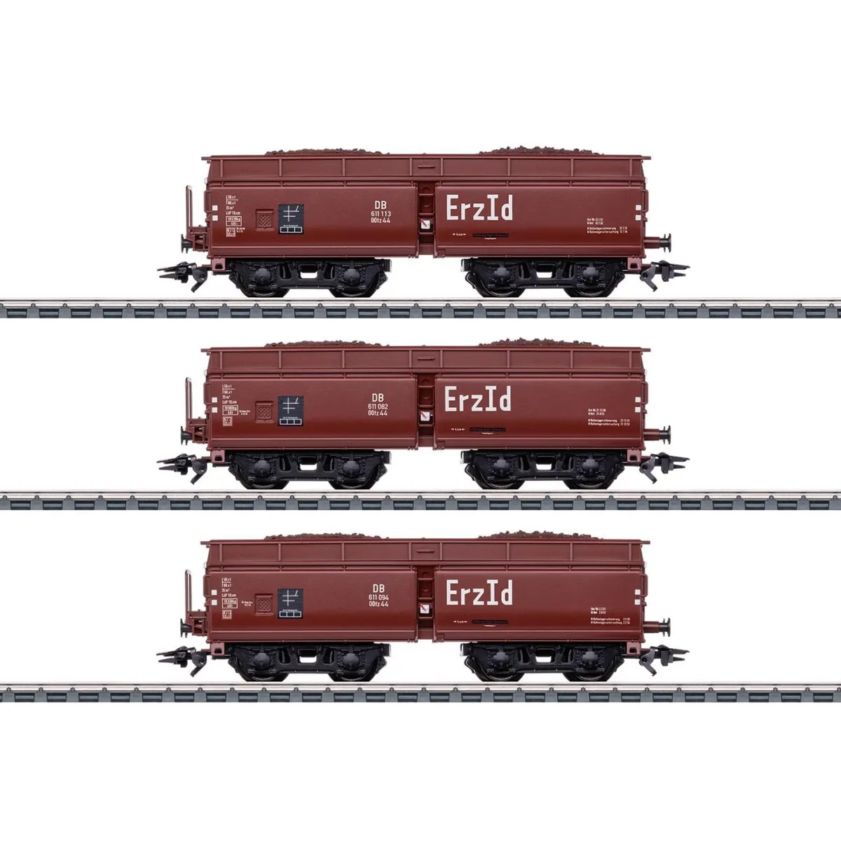 Märklin 46221, 3tlg. Set Erz Id Wagen mit Erzladung, DB, Neu & OVP, H0 AC - Image 5