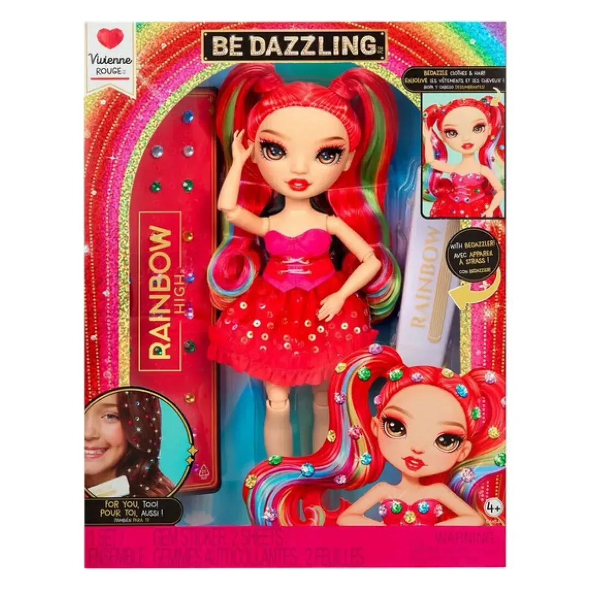 Rainbow High Vivienne Rouge Be Dazzling 597803EUC Doll Puppe Set NEU/OVP - Image 4