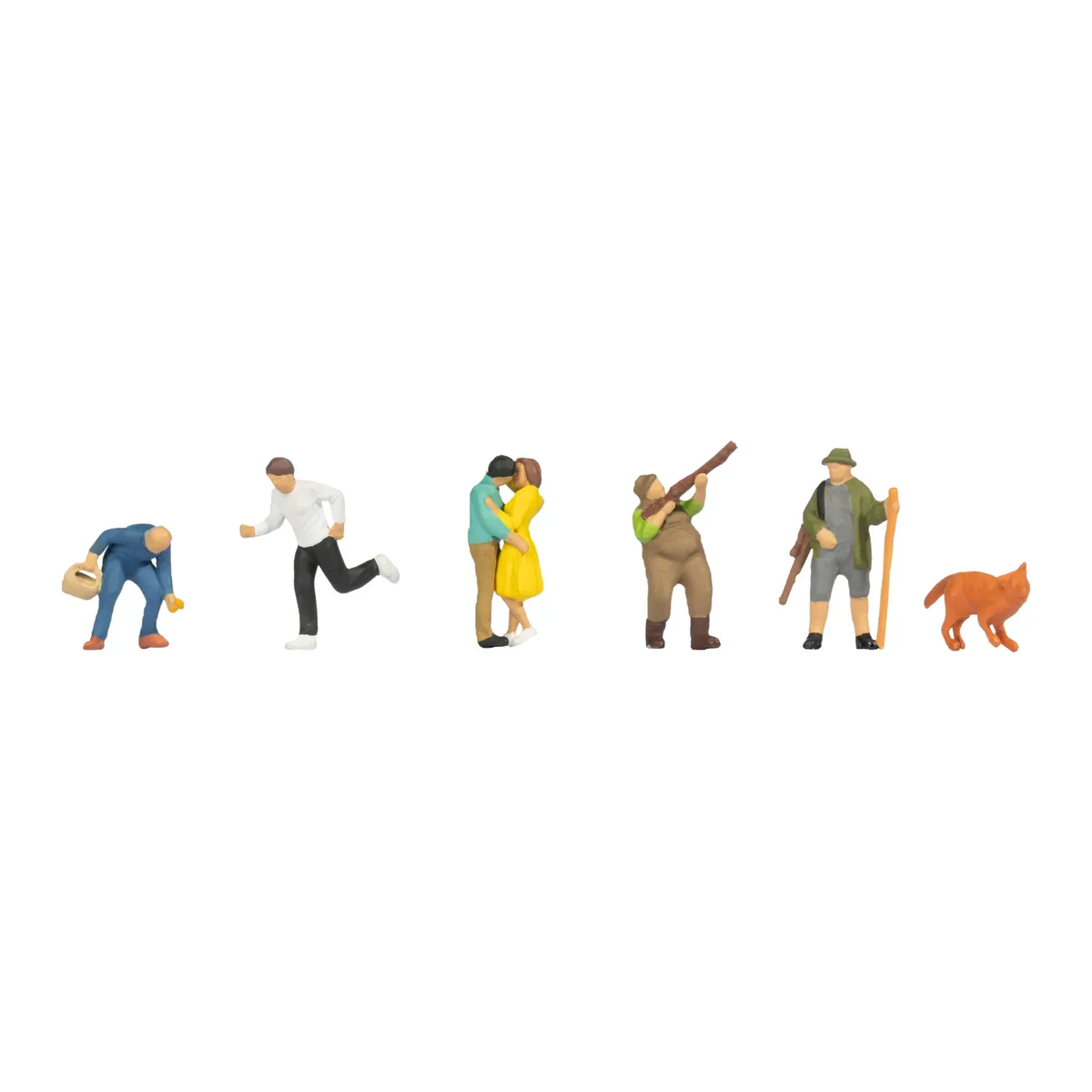 NOCH Figuren-Set „Im Wald“, handkolorierte Modellfiguren, ideal für H0 - Bild 9