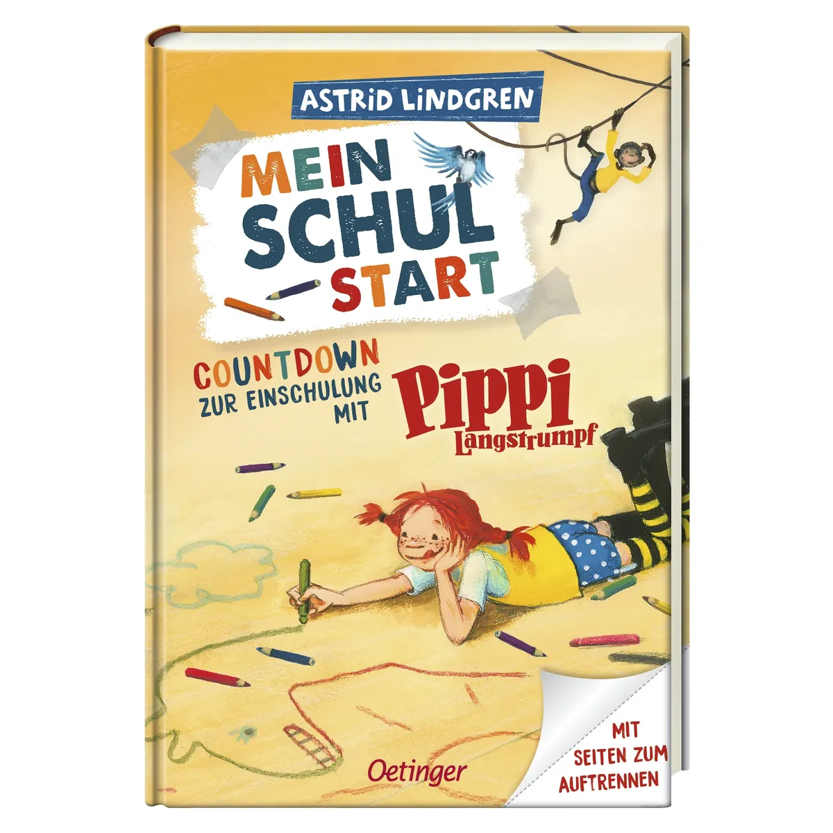 Mein Schulstart. Countdown zur Einschulung mit Pippi Langstrumpf: Kunterbunter Countdown-Kalender mit Seiten zum Auftrennen für Kinder ab 5 Jahren - Bild 6