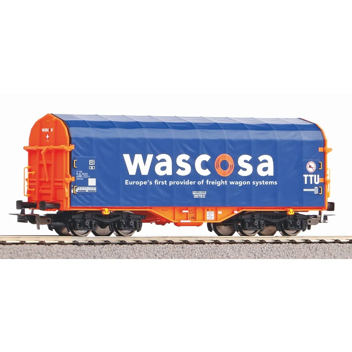 PIKO 58991 H0 Schiebeplanenwagen Wascosa, NS, Ep. VI