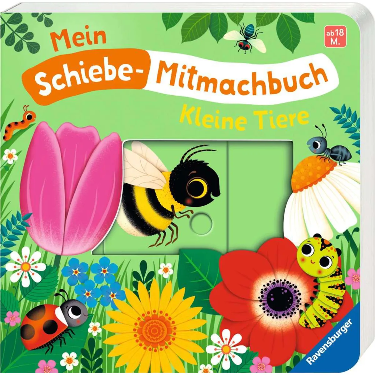Ravensburger 42123 Mein Schiebe-Mitmachbuch - Kleine Tiere