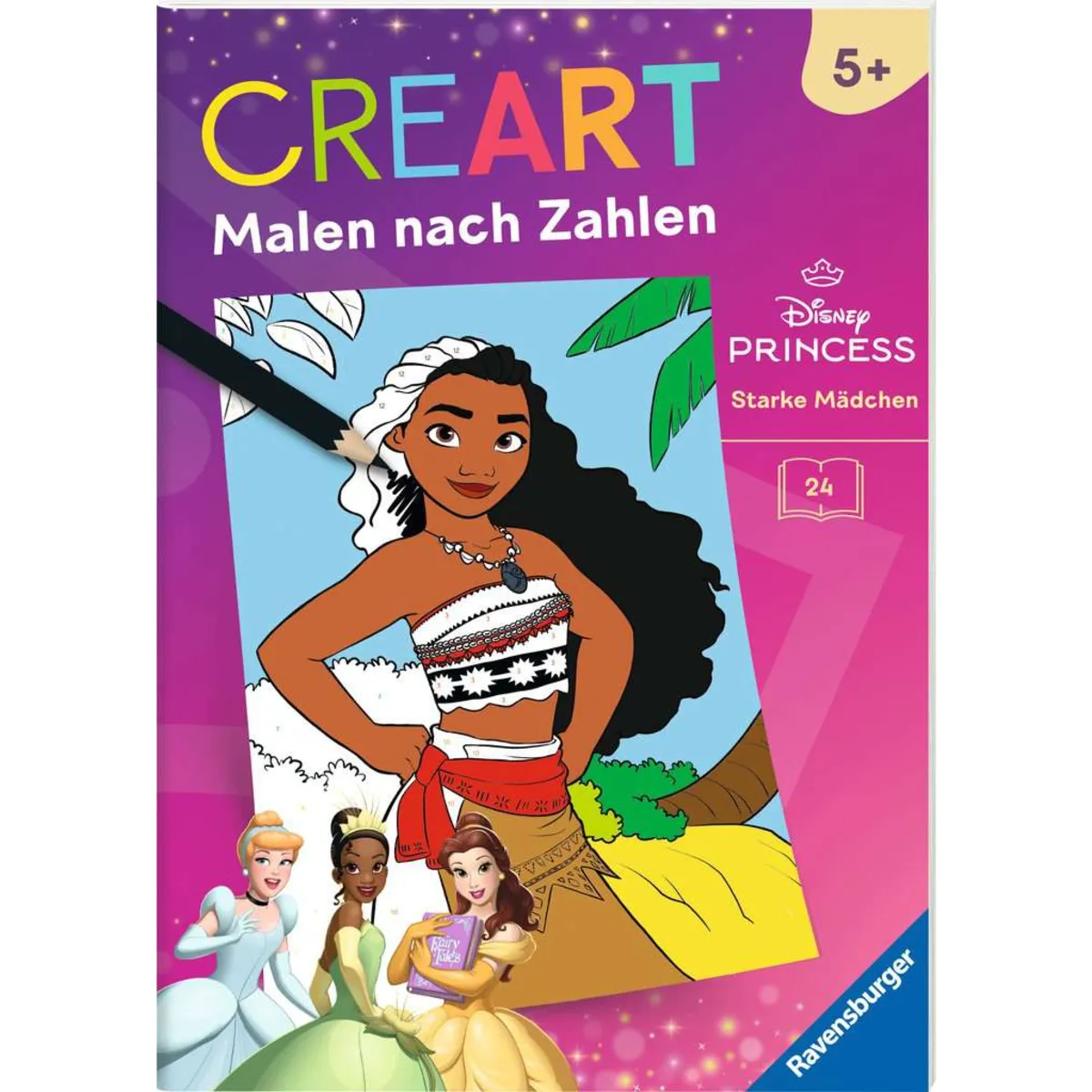 Ravensburger Mädchen 49871 Creart Malen Nach Zahlen Ab 5 Disney Prinzessinnen - Starke - Image 5