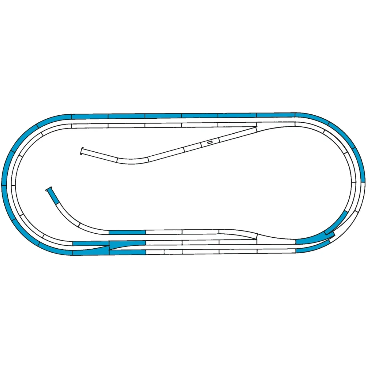 ROCO 42012 H0 ROCO LINE Gleisset D (Gleise mit Bettung)