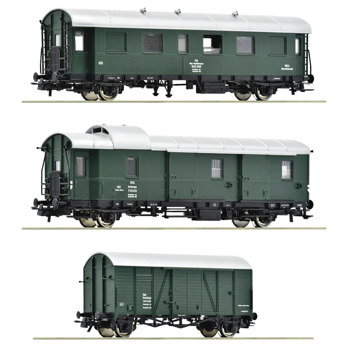 Roco 6200134 H0 3-Tlg. Set: Begleitwagen Für Den Edk 750, Öbb, Ep. Iv