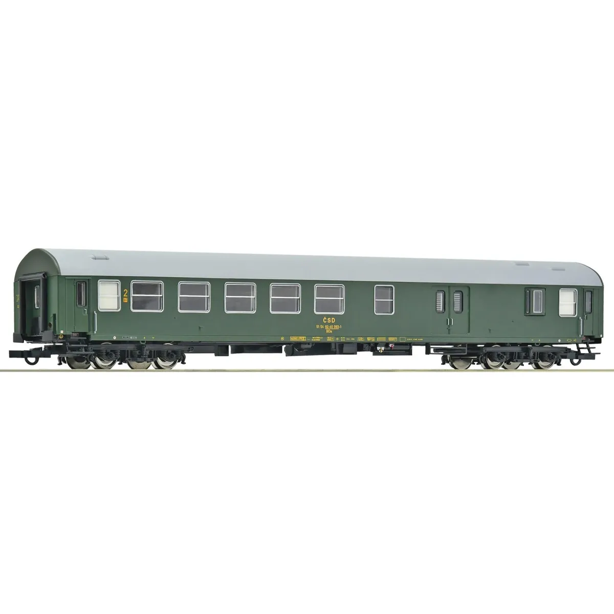 Roco 6200168 H0 Reisezugwagen 2. Klasse/Gepäck Y/B-70, Csd, Ep. Iv