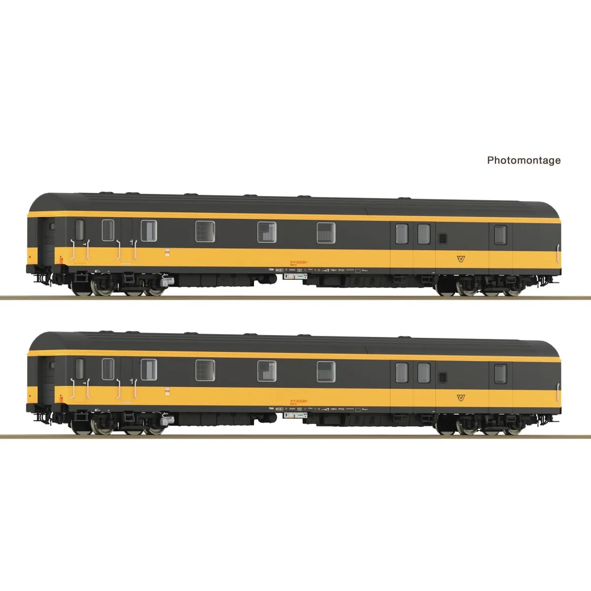 Roco 6200188 H0 2-Tlg. Set: Bahnpostwagen Post-M, Öbb, Ep. V
