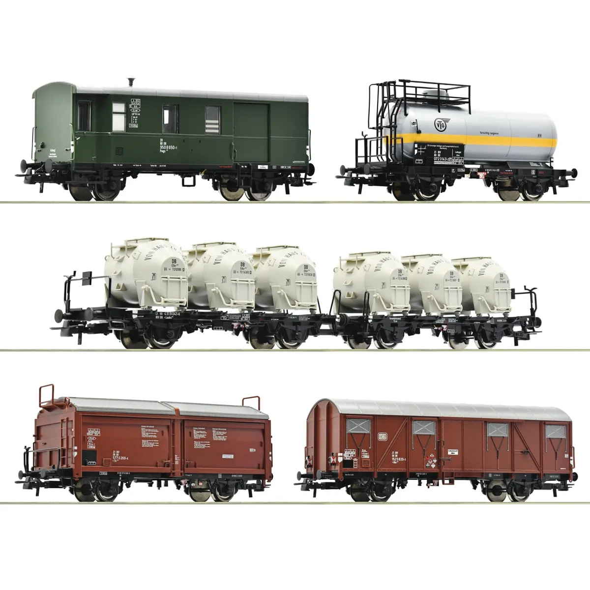 Roco 6600018 H0 5-Tlg. Set: Güterzug, Db, Ep. Iv
