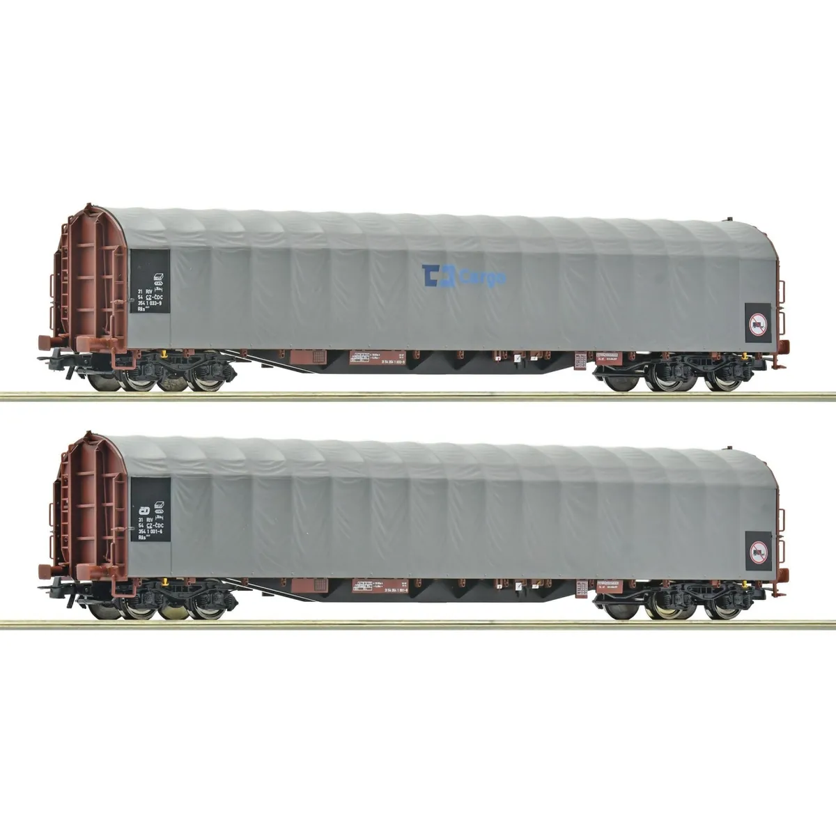 Roco 6600159 H0 2-Tlg. Set: Schiebeplanenwagen Rils-Y, Cd Cargo, Ep. Vi