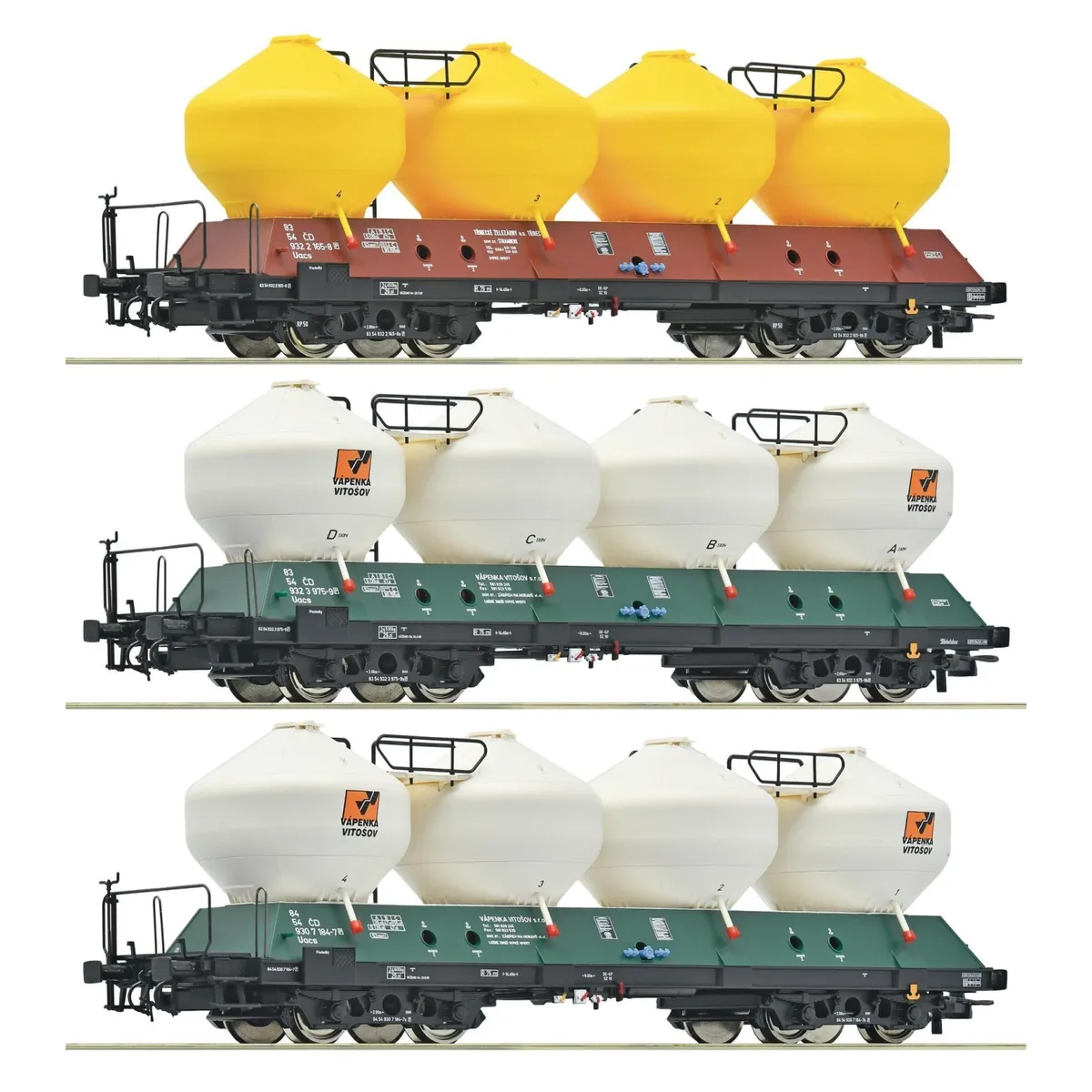 Roco 6600180 H0 3-Tlg. Set: Silowagen Uacs, Cd, Ep. Vi