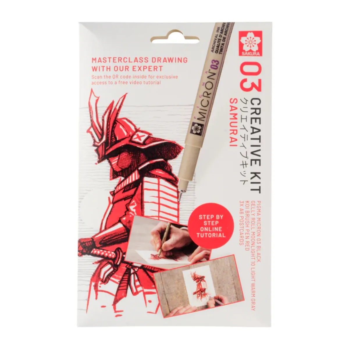 Sakura Schwarz/Rot Creative Kit Zeichenset Samurai