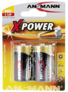 Ansmann Alkaline Batterie X-Power Baby C, 2 Stück - 0