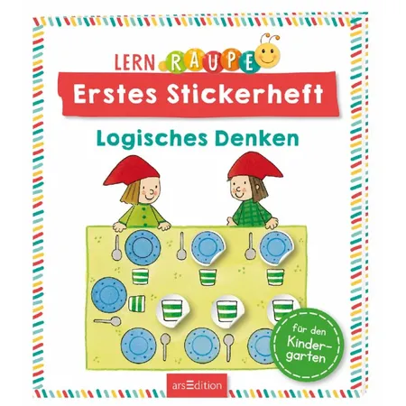 ars Edition Lernraupe – Erstes Stickerheft – Logisches Denken - 0