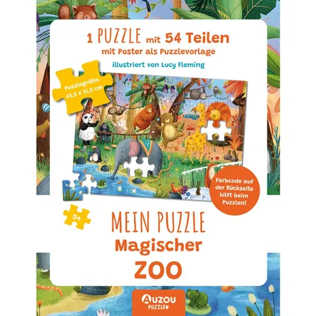Auzou Mein Puzzle - Magischer Zoo, 54 Teile - 1