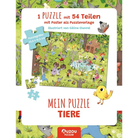 Auzou Mein Puzzle - Tiere, 54 Teile - 1