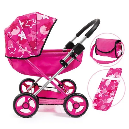 Bayer Design Puppenwagen Cosy Pink Sterne - 0