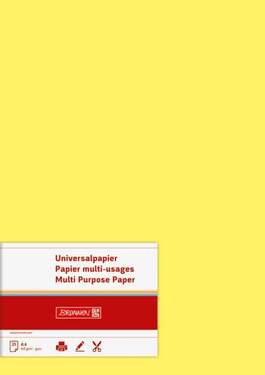 BRUNNEN Briefbögen Universalpapier A4, 160g/m², 25 Blatt, gelb - 0