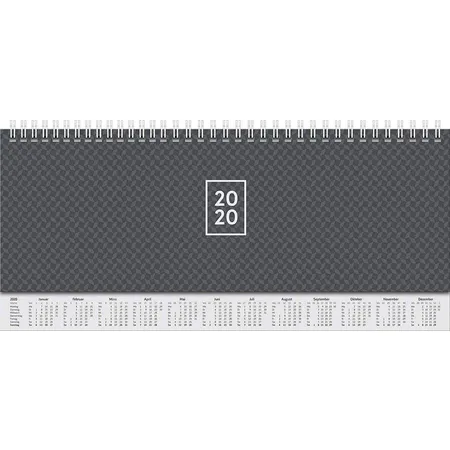 BRUNNEN Wochenkalender Tischkalender 2020 Blattgröße 29,7 x 10,5 cm - 0