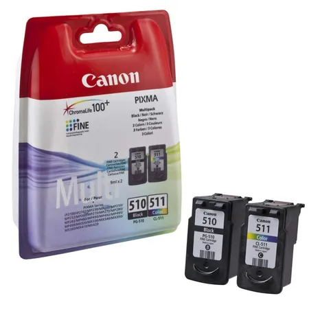 Canon Tintenpatrone PG-510 + CL-511 schwarz + farbig, Multipack - 0
