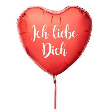 Cepewa Folienballon Herz mit "Ich liebe Dich" ca.45 cm