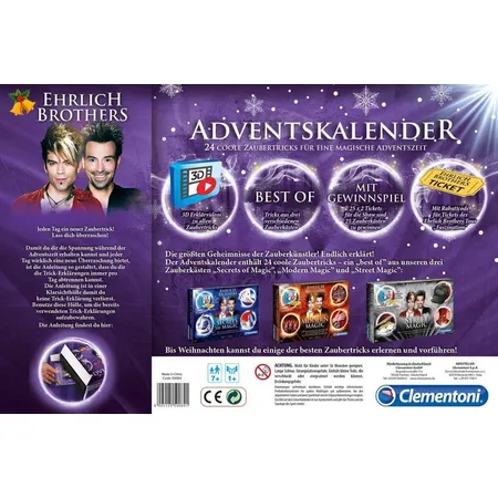 Clementoni Adventskalender Ehrlich Brothers 24 Coole Zaubertricks | Duo ...