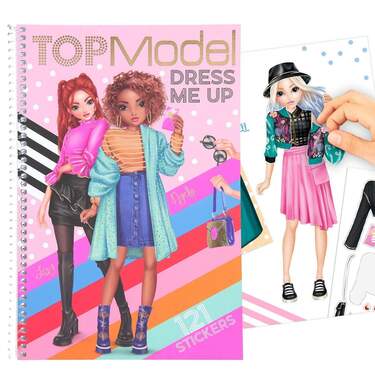 Depesche TOPModel Dress Me Up - Livre 20 Pages à Décorer Avec 7 Feuilles D'Autocollants